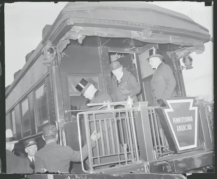 Framed Print : President Hoover and Wife Arriving Framed Print : President Hoover and Wife Arriving