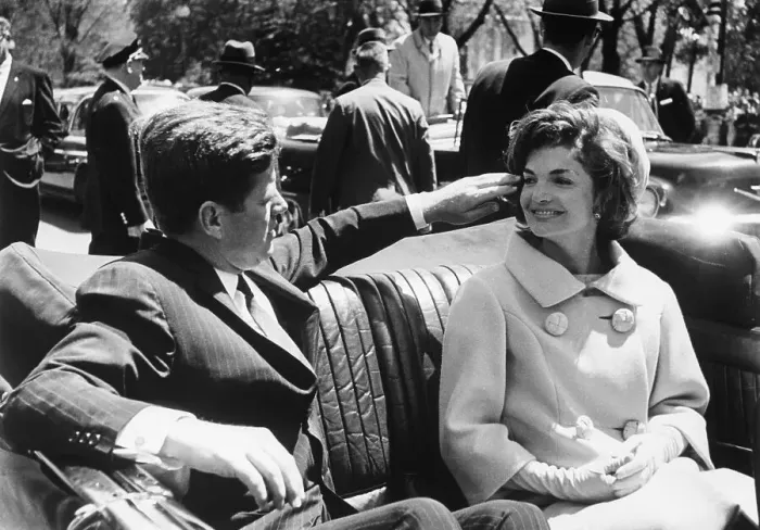 Framed Print : President and Jacqueline Kennedy in Back of Convertible Framed Print : President and Jacqueline Kennedy in Back of Convertible
