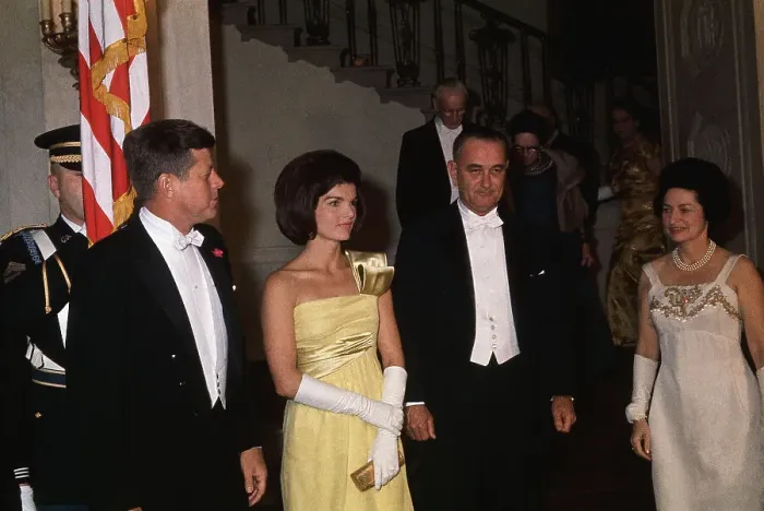 Framed Print : President and Jacqueline Kennedy With Vice President and Mrs. Johnson Framed Print : President and Jacqueline Kennedy With Vice President and Mrs. Johnson