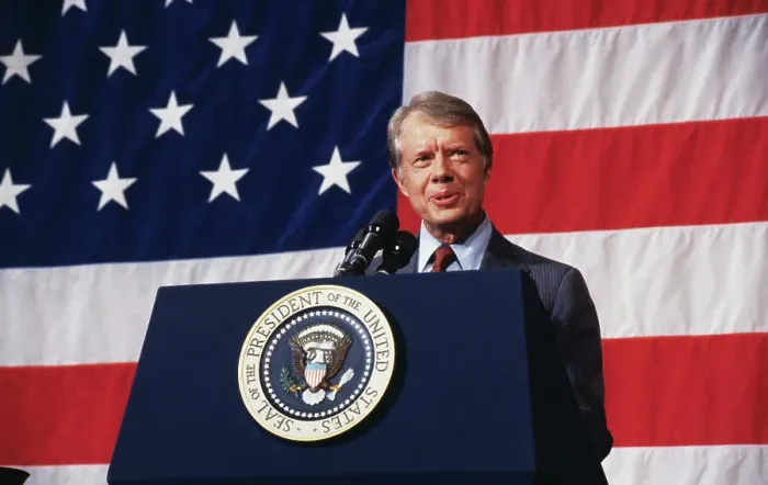 Framed Print : President Jimmy Carter Giving a Speech Framed Print : President Jimmy Carter Giving a Speech