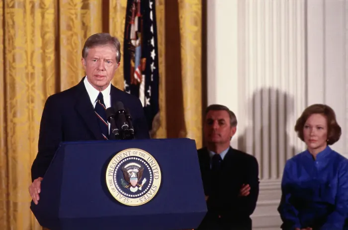 Framed Print : President Jimmy Carter at Podium with His Wife Nearby Framed Print : President Jimmy Carter at Podium with His Wife Nearby