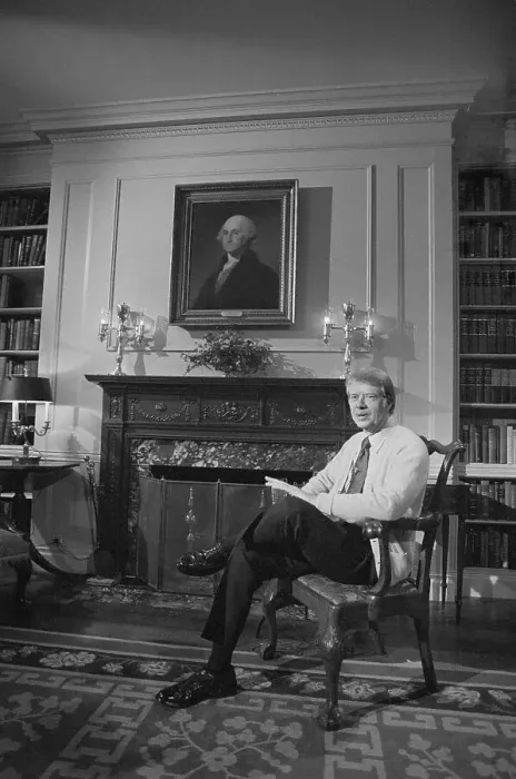 Framed Print : President Jimmy Carter Sitting by Fireplace Framed Print : President Jimmy Carter Sitting by Fireplace