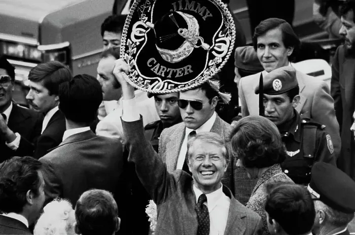 Framed Print : US President Jimmy Carter With Sombrero Framed Print : US President Jimmy Carter With Sombrero