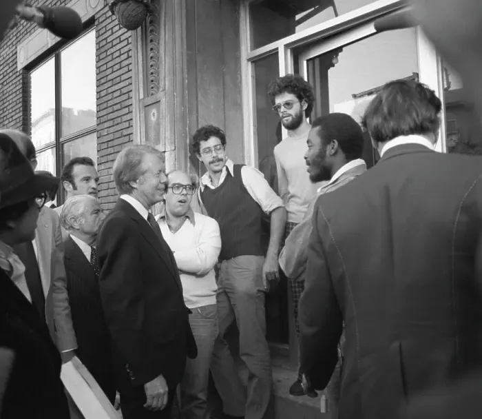 Framed Print : President Jimmy Carter Visits the South Bronx Framed Print : President Jimmy Carter Visits the South Bronx