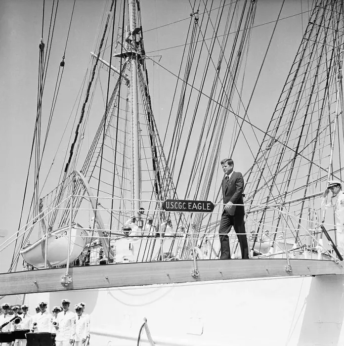 Framed Print : President John F. Kennedy Aboard Ship Framed Print : President John F. Kennedy Aboard Ship