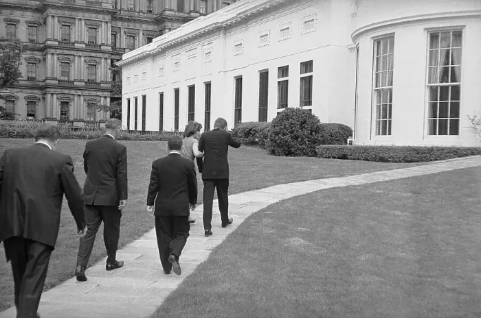 Framed Print : President John F. Kennedy and First Lady Returning to White House Framed Print : President John F. Kennedy and First Lady Returning to White House