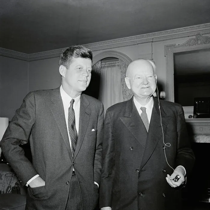 Framed Print : President John F. Kennedy and Herbert Hoover Framed Print : President John F. Kennedy and Herbert Hoover