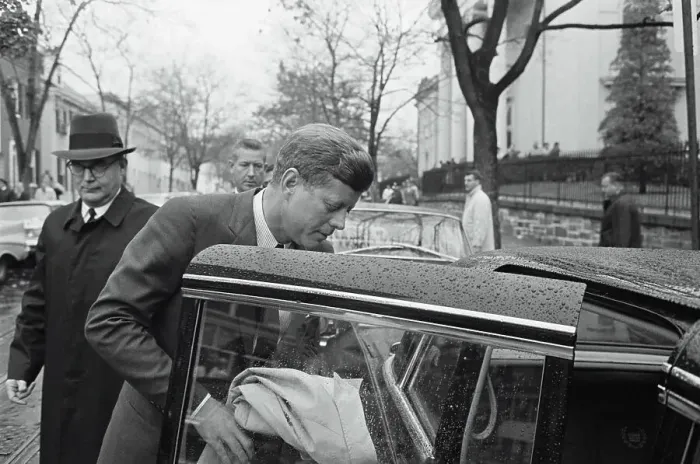 Framed Print : President John F. Kennedy Leaving Mass Framed Print : President John F. Kennedy Leaving Mass