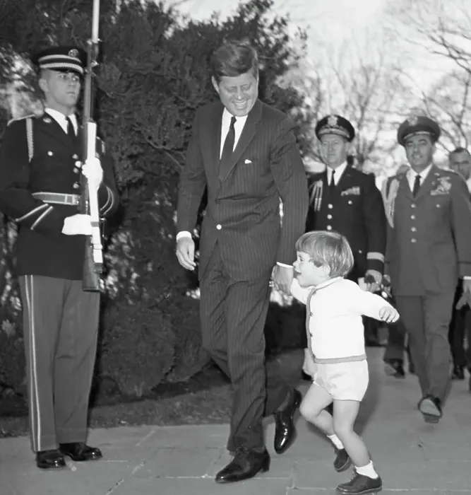 Framed Print : President John F. Kennedy with His Son Framed Print : President John F. Kennedy with His Son