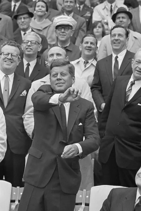 Framed Print : President John F. Kennedy Throwing Baseball Framed Print : President John F. Kennedy Throwing Baseball