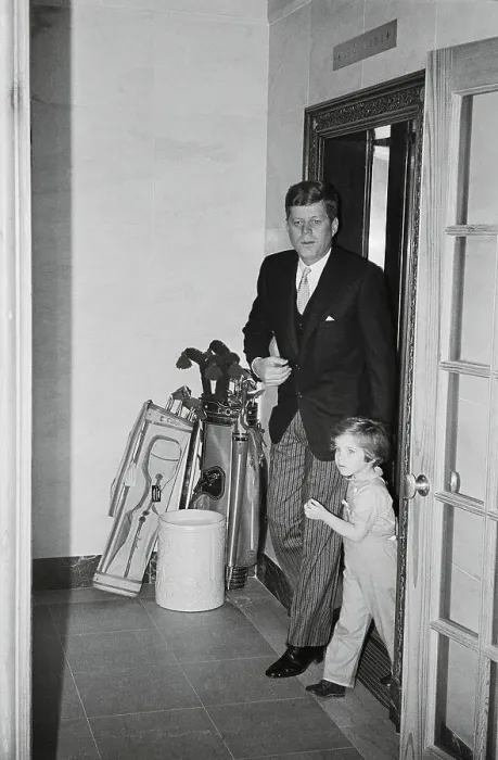 Framed Print : President John Kennedy and Daughter Caroline Framed Print : President John Kennedy and Daughter Caroline