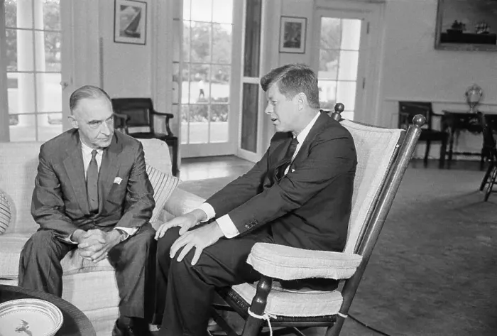 Framed Print : President John Kennedy and Lucius Clay