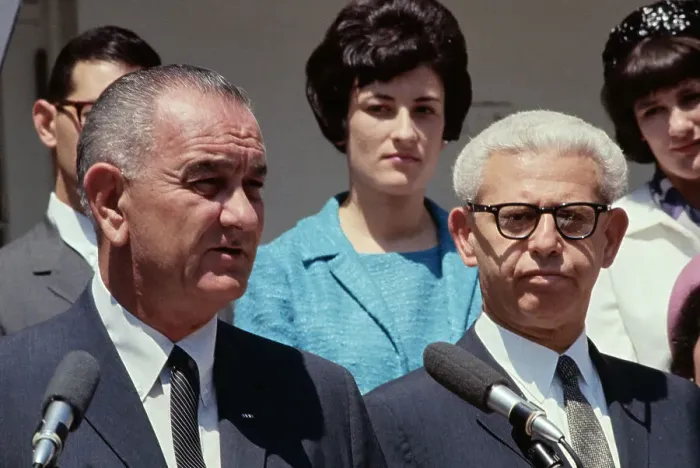 Framed Print : President Johnson with Arthur Goldberg Framed Print : President Johnson with Arthur Goldberg