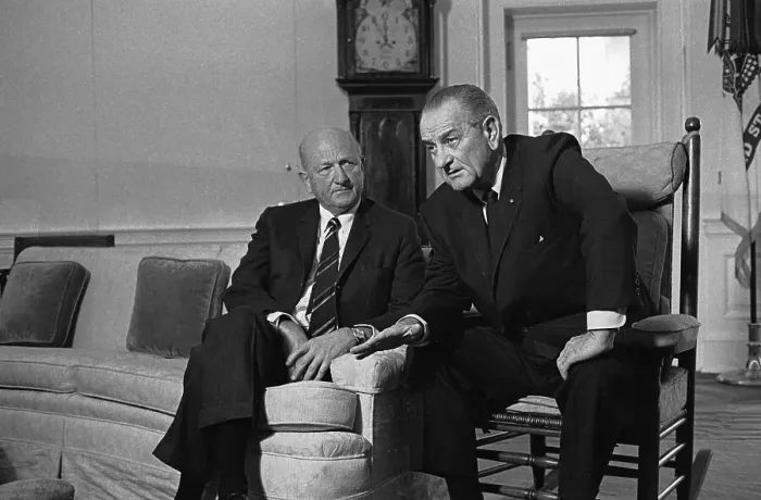 Framed Print : President Johnson and David Lilienthal Framed Print : President Johnson and David Lilienthal