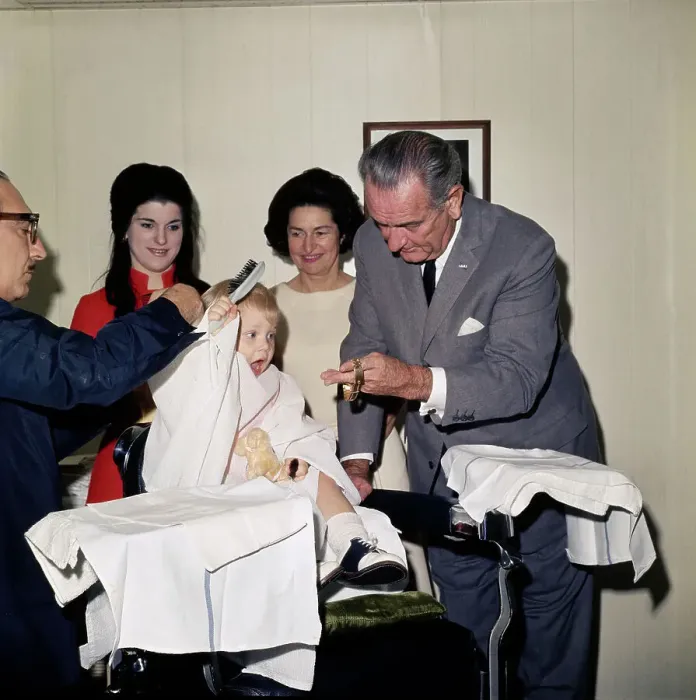 Framed Print : President Johnson And Family Framed Print : President Johnson And Family