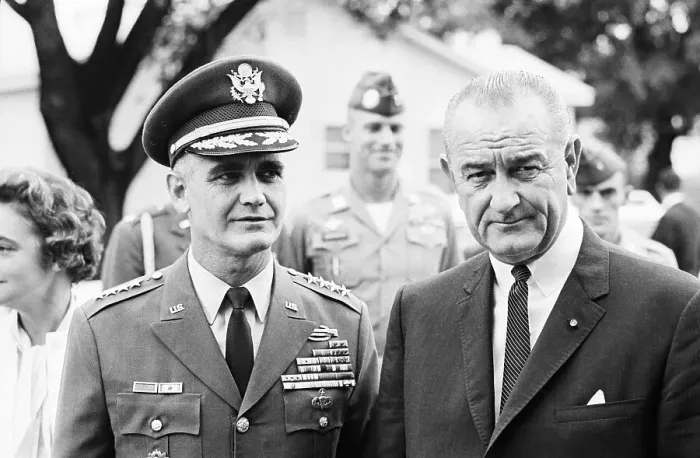 Framed Print : President Johnson and General Westmoreland Framed Print : President Johnson and General Westmoreland