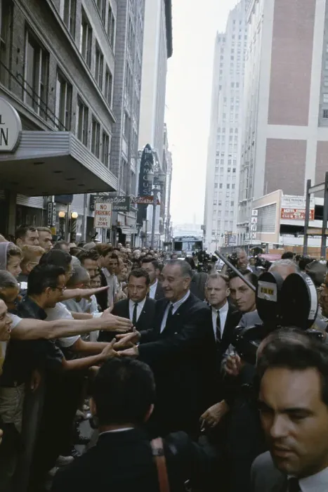 Framed Print : President Johnson Greeting Well Wishers Framed Print : President Johnson Greeting Well Wishers