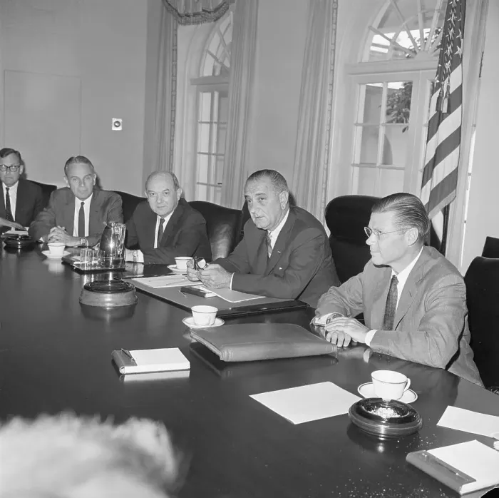 Framed Print : President Johnson Holding Conference on Viet Nam Framed Print : President Johnson Holding Conference on Viet Nam