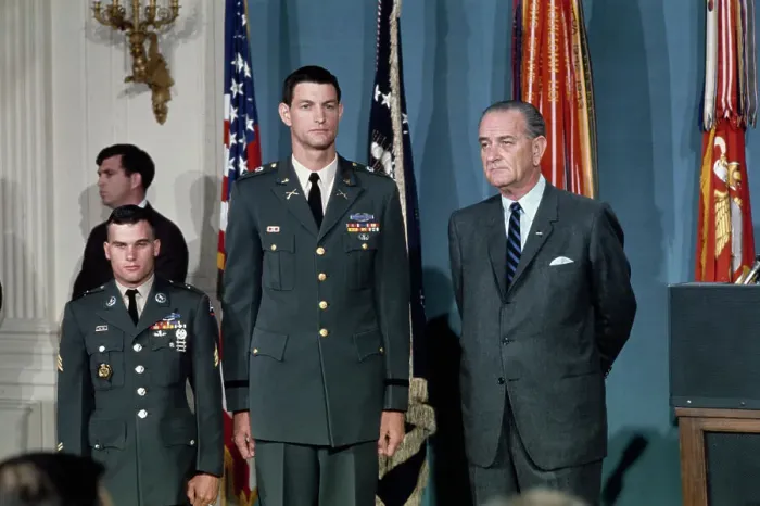 Framed Print : President Johnson Presenting Medal Of Honour Framed Print : President Johnson Presenting Medal Of Honour