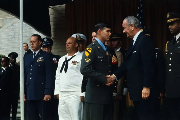 Framed Print : President Johnson Presenting Medals Framed Print : President Johnson Presenting Medals