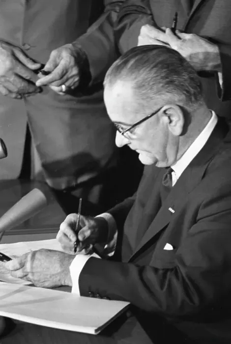 Framed Print : President Johnson Signing Civil Rights Act of 1964 Framed Print : President Johnson Signing Civil Rights Act of 1964