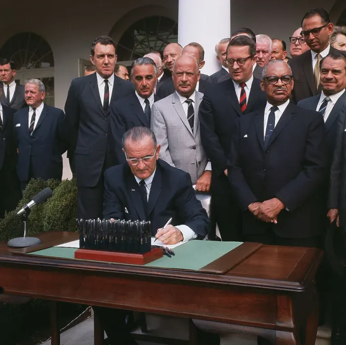 Framed Print : President Johnson Signing Civil Rights Act of 1968 Framed Print : President Johnson Signing Civil Rights Act of 1968