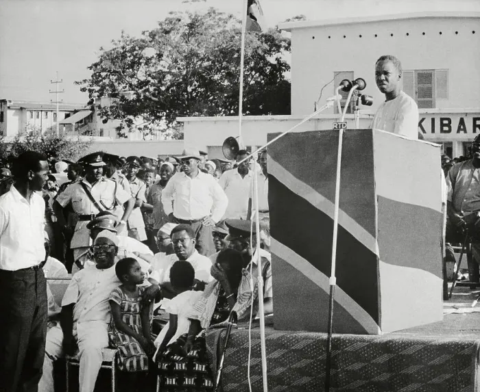 Framed Print : President Julius Nyerere Speaking to People Framed Print : President Julius Nyerere Speaking to People