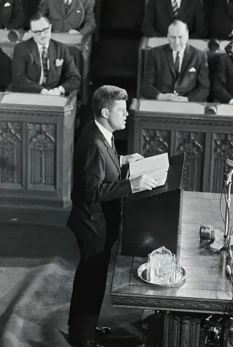 Framed Print : President Kennedy Addressing Canadian Parliament Framed Print : President Kennedy Addressing Canadian Parliament