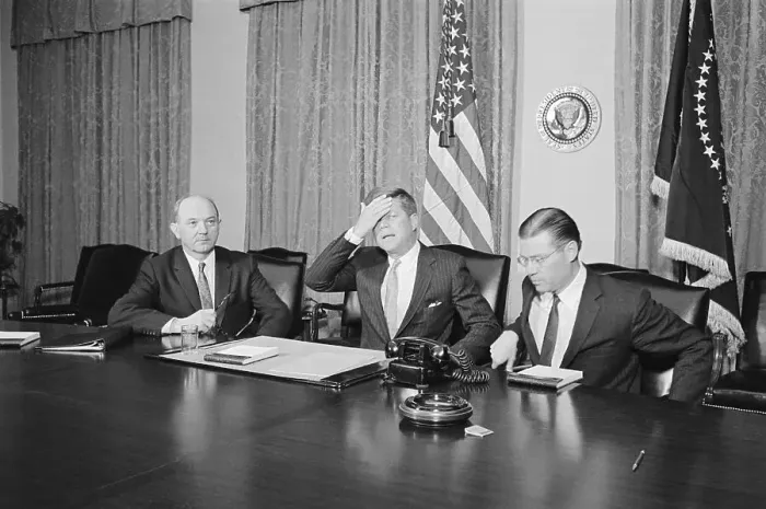 Framed Print : President Kennedy with Administration Officials Framed Print : President Kennedy with Administration Officials