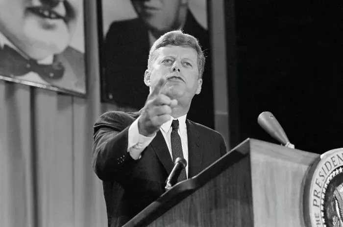Framed Print : President Kennedy Adressing Party Memebers Framed Print : President Kennedy Adressing Party Memebers