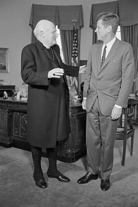 Framed Print : President Kennedy and Archbishop of Canterbury Framed Print : President Kennedy and Archbishop of Canterbury