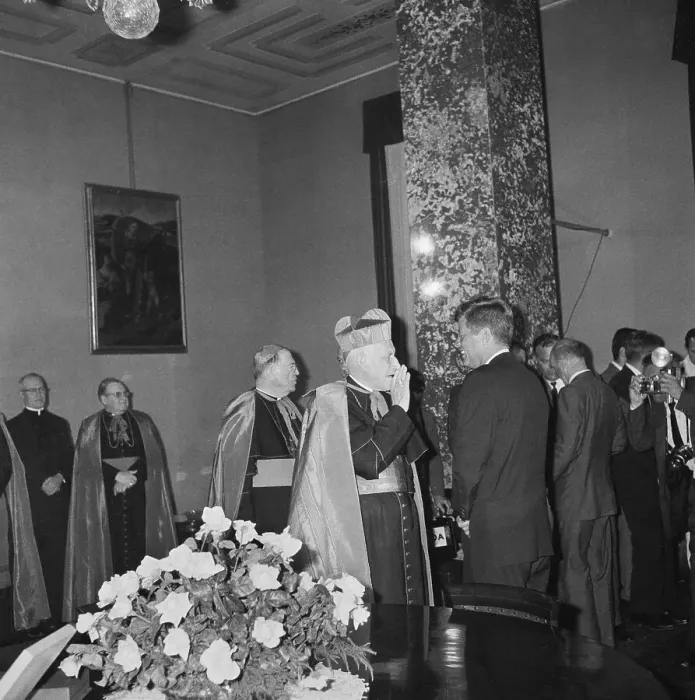 Framed Print : President Kennedy and Archbishop Cushing Framed Print : President Kennedy and Archbishop Cushing