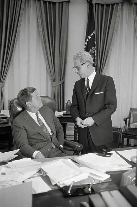 Framed Print : President Kennedy with Arthur Goldberg Framed Print : President Kennedy with Arthur Goldberg