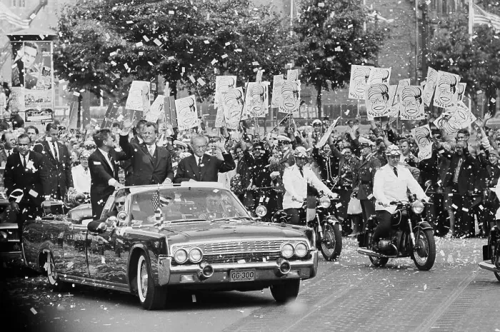 Framed Print : President Kennedy in Berlin Motorcade Framed Print : President Kennedy in Berlin Motorcade