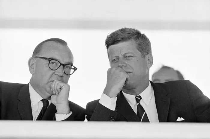 Framed Print : President Kennedy and California Governor Edmund G. Brown Framed Print : President Kennedy and California Governor Edmund G. Brown