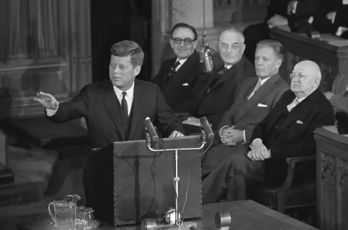 Framed Print : President Kennedy Before Canadian Parliament Framed Print : President Kennedy Before Canadian Parliament