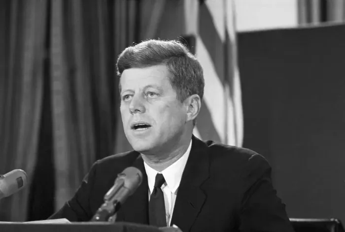 Framed Print : President Kennedy Delivering Speech Framed Print : President Kennedy Delivering Speech