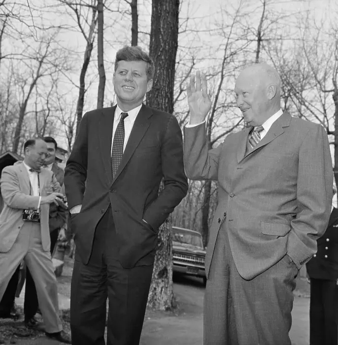 Framed Print : President Kennedy and Dwight Eisenhower Framed Print : President Kennedy and Dwight Eisenhower