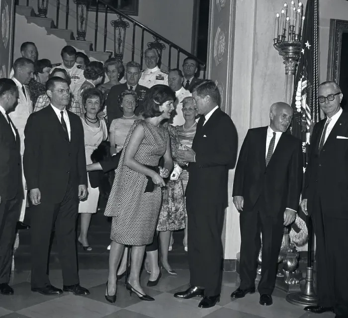 Framed Print : President Kennedy and First Lady at Military Reception Framed Print : President Kennedy and First Lady at Military Reception
