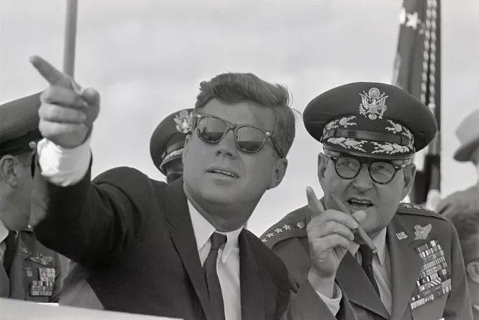 Framed Print : President Kennedy and General Lemay Framed Print : President Kennedy and General Lemay