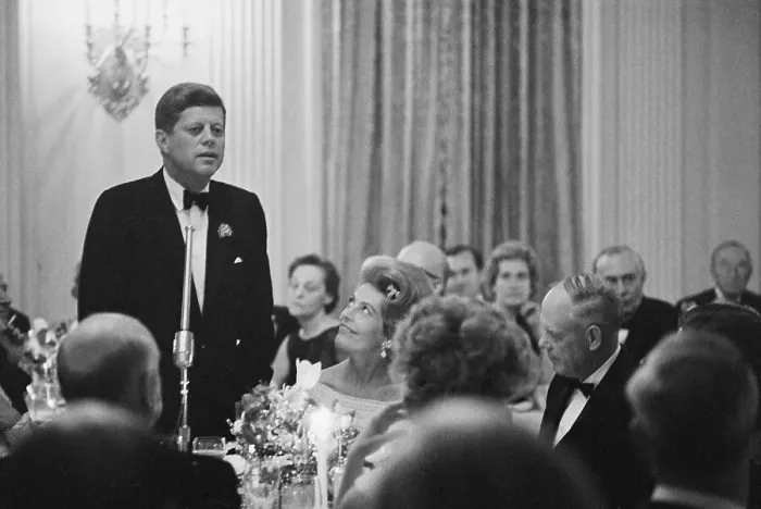 Framed Print : President Kennedy Giving a Toast Framed Print : President Kennedy Giving a Toast