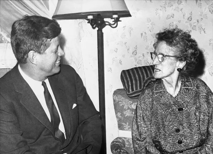 Framed Print : President Kennedy and His Grandmother Framed Print : President Kennedy and His Grandmother