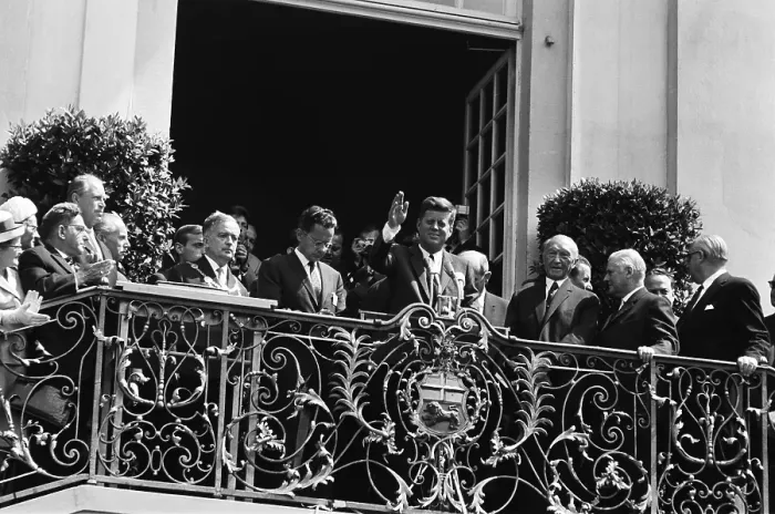 Framed Print : President Kennedy Greets The Crowd In Cologne, Germany Framed Print : President Kennedy Greets The Crowd In Cologne, Germany