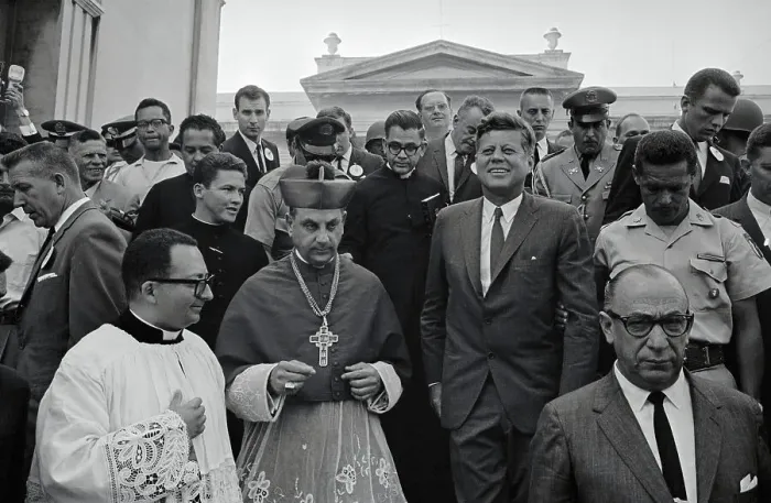 Framed Print : President Kennedy Leaving Historic Cathedral Framed Print : President Kennedy Leaving Historic Cathedral