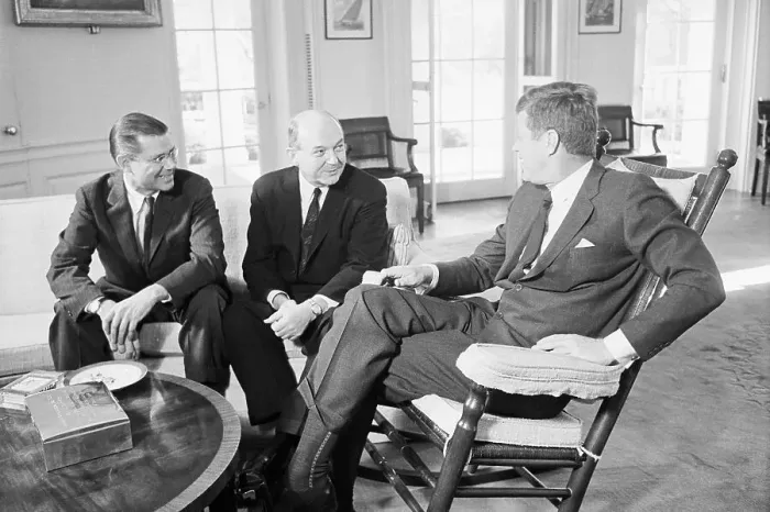 Framed Print : President Kennedy in Meeting with Advisers Framed Print : President Kennedy in Meeting with Advisers