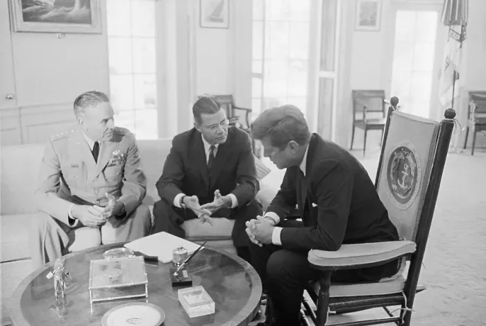 Framed Print : President Kennedy Meeting with Advisors Framed Print : President Kennedy Meeting with Advisors