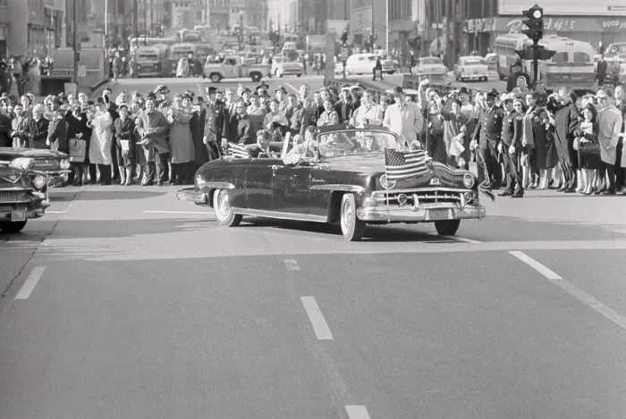 Framed Print : President Kennedy in Motorcade Framed Print : President Kennedy in Motorcade