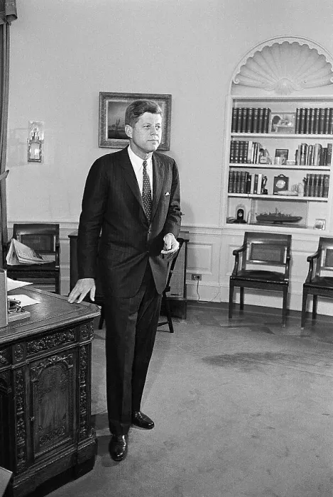 Framed Print : President Kennedy near Desk in Oval Office Framed Print : President Kennedy near Desk in Oval Office