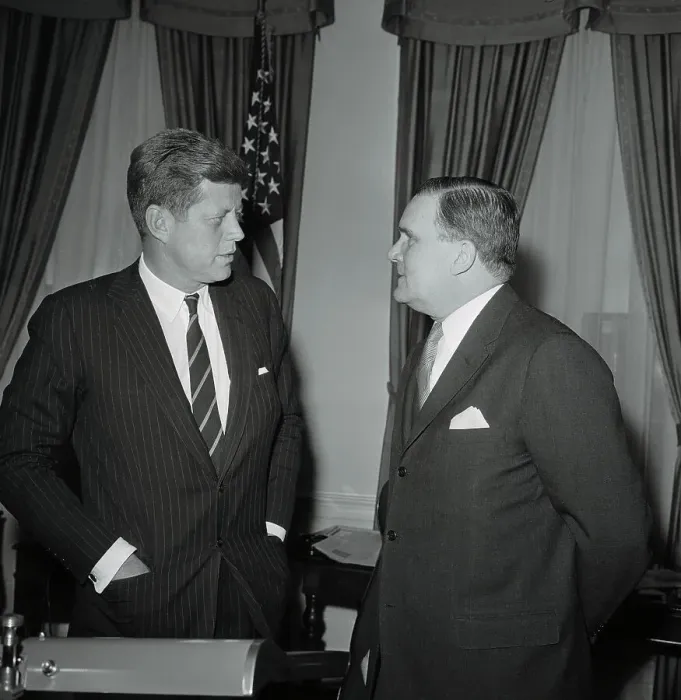 Framed Print : President Kennedy with New NASA Chief Framed Print : President Kennedy with New NASA Chief