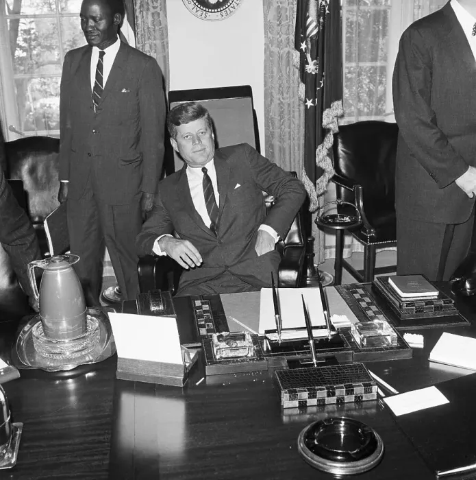Framed Print : President Kennedy in Oval Office Framed Print : President Kennedy in Oval Office
